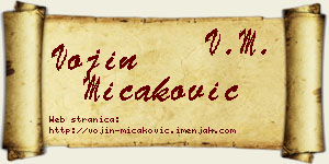 Vojin Micaković vizit kartica
